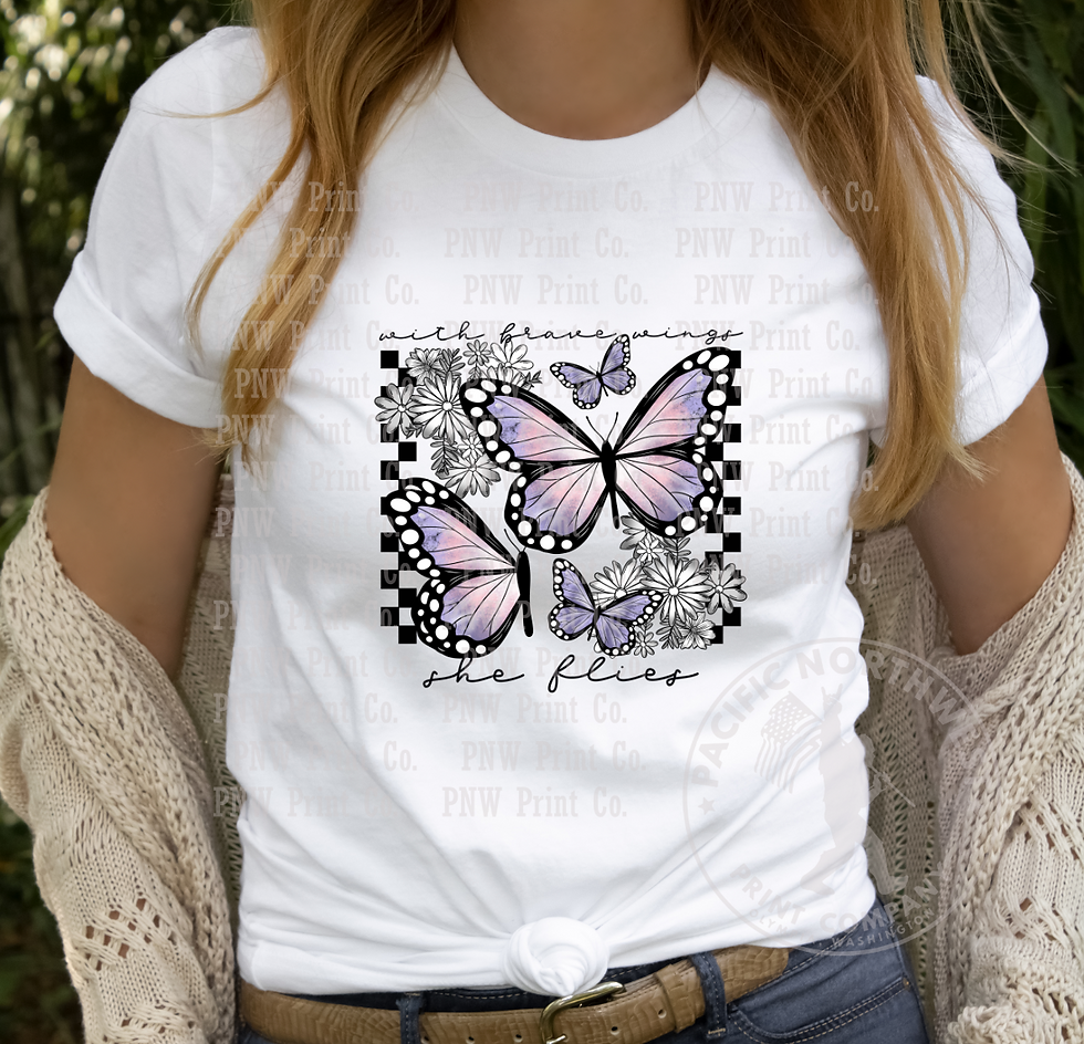 Thumbnail: With Brave Wings She Flies-DTF Transfer
