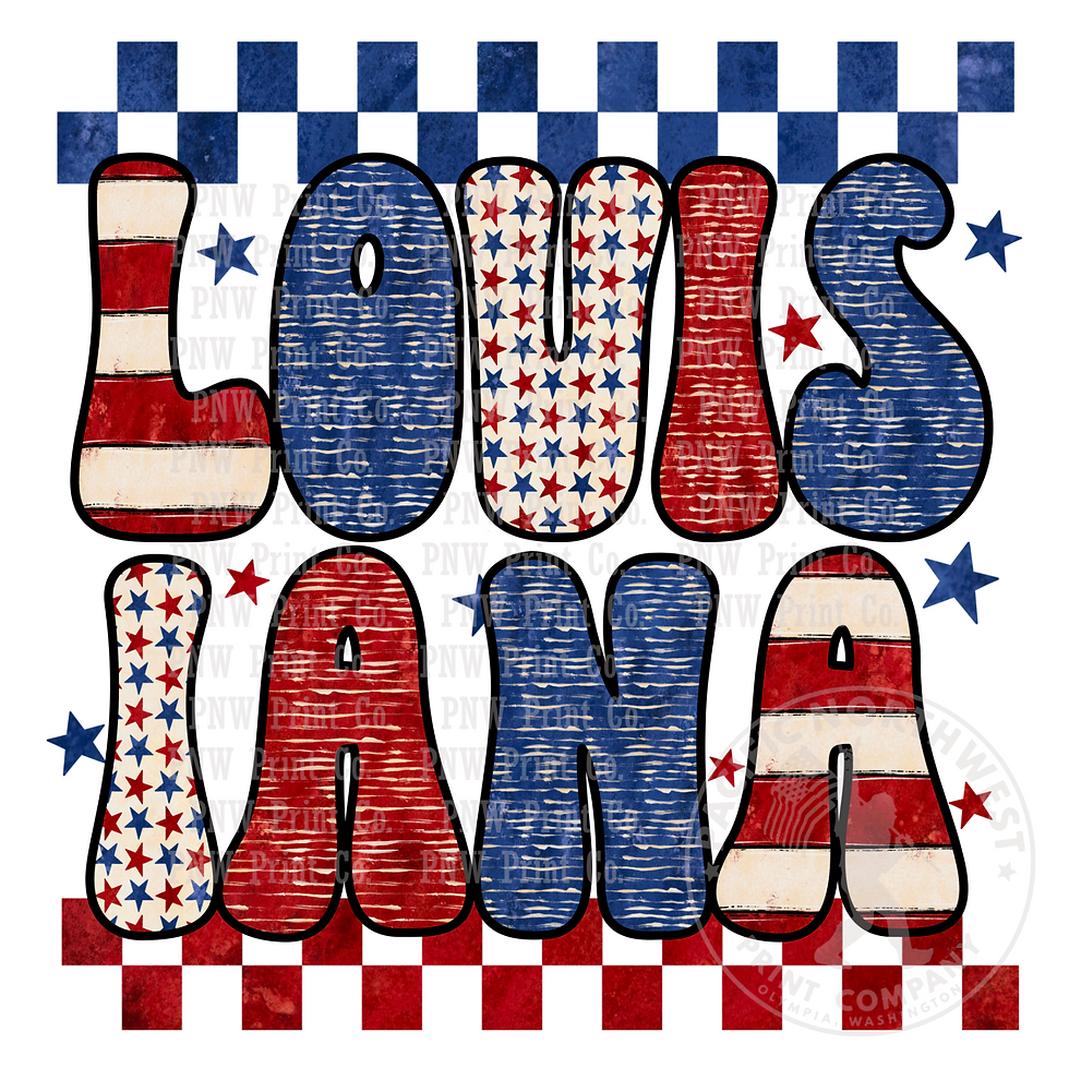 Patriotic Louisiana-DTF Transfer