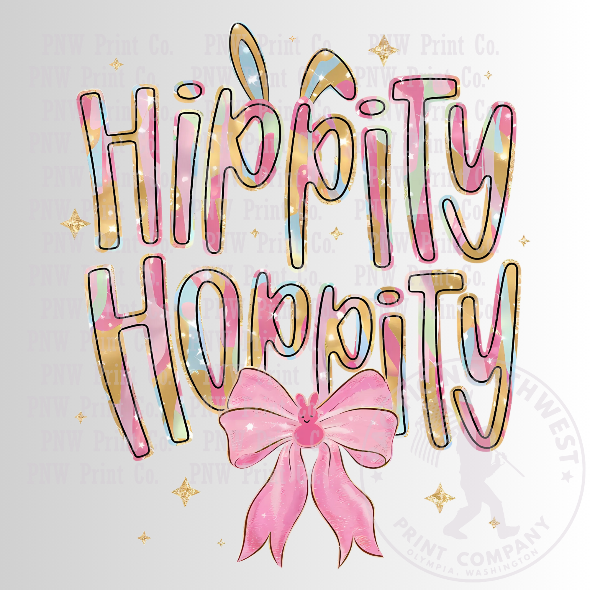 Coquette Bow Hippity Hoppity - DTF Transfer