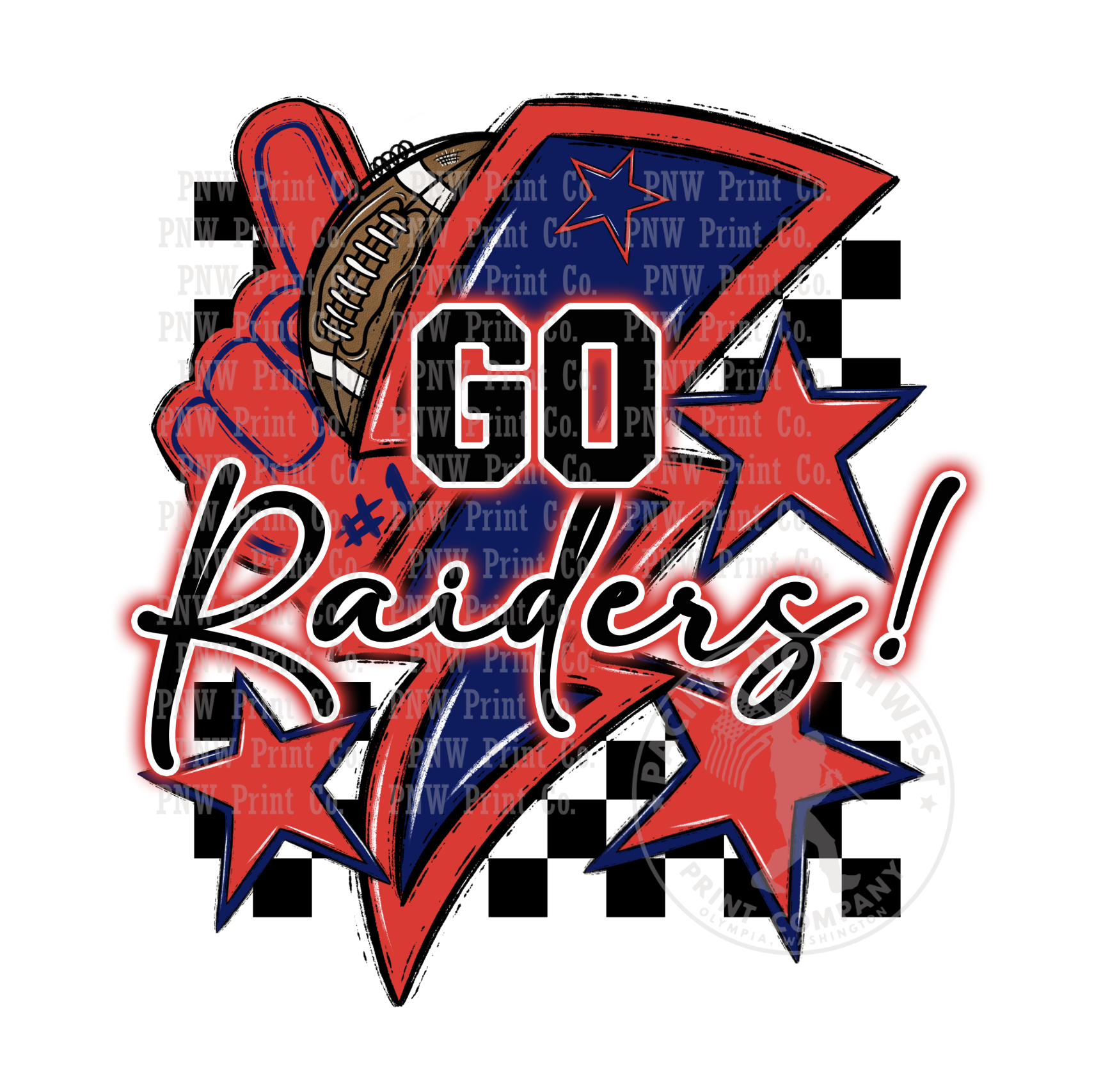 Go Raiders RED - DTF Transfer