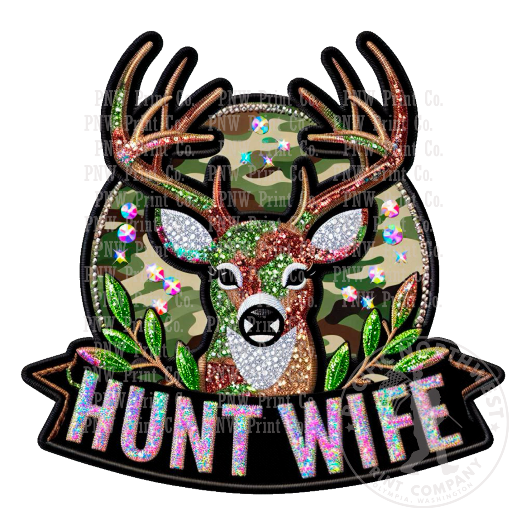 UV DTF Decal Transfer -Hunt Wife