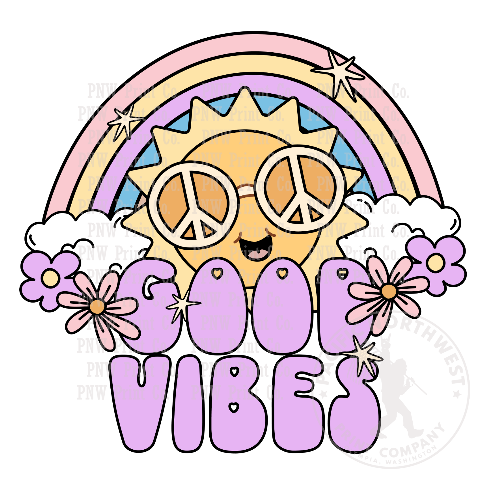 UV DTF Decal Transfer -Good Vibes