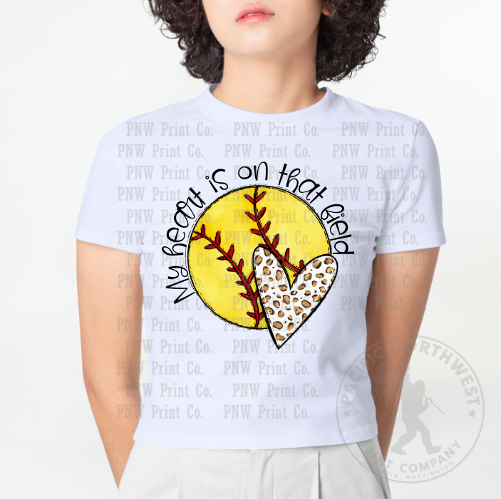Thumbnail: My Heart is on that SOFTBALL - DTF Transfer