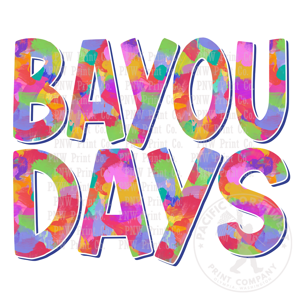 UV DTF Decal Transfer - Bayou Days