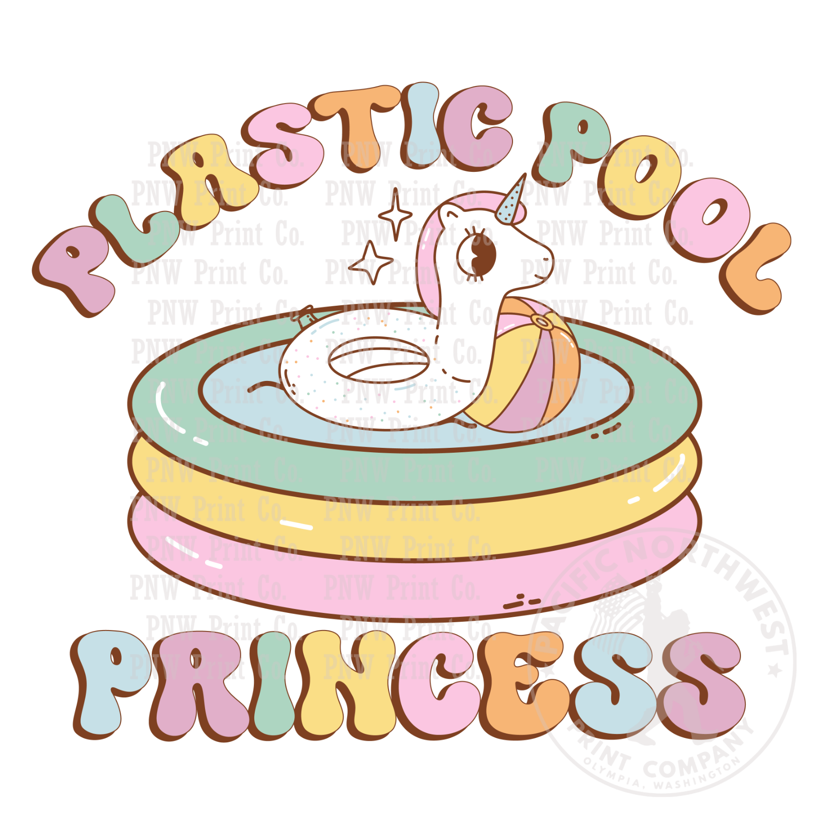 Plastic Pool Princess-DTF Transfer