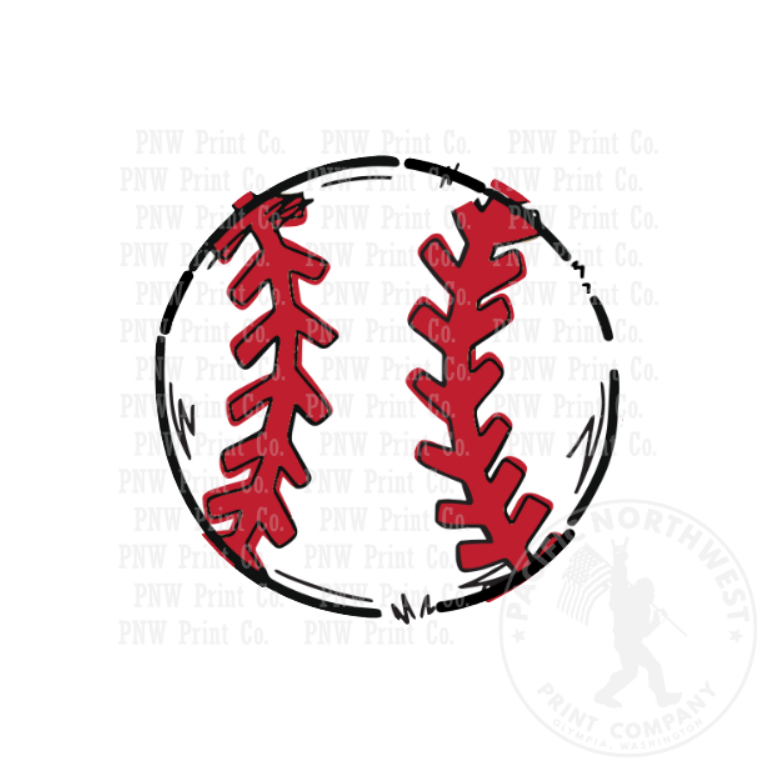 Thumbnail: 3-inch Baseball Mama 3 - CUSTOM: Ball with Name - DTF Transfer