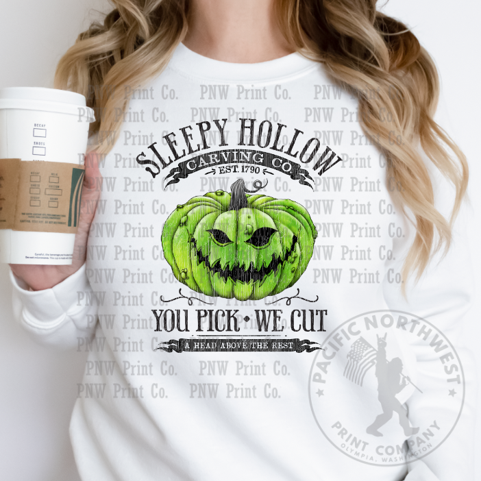 Thumbnail: Sleepy Hollow Jagged Green Distressed - DTF Transfer