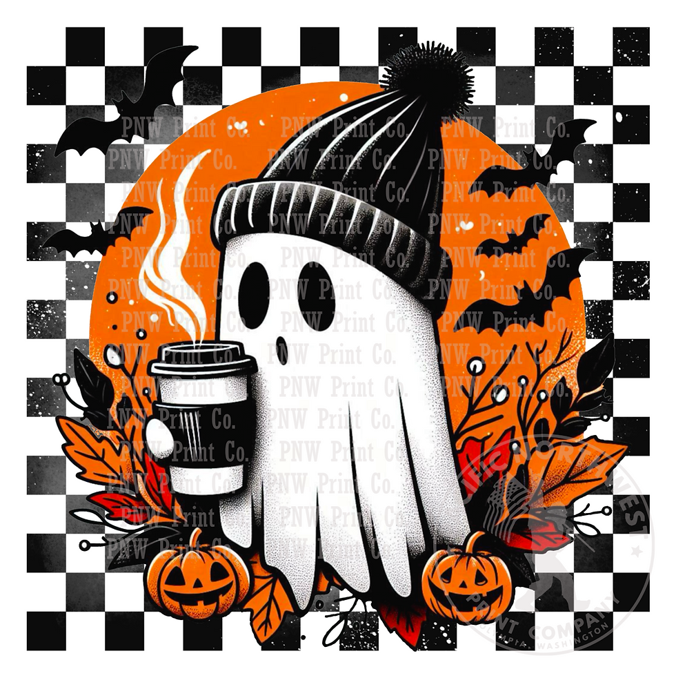 Checkered Ghost-DTF Transfer