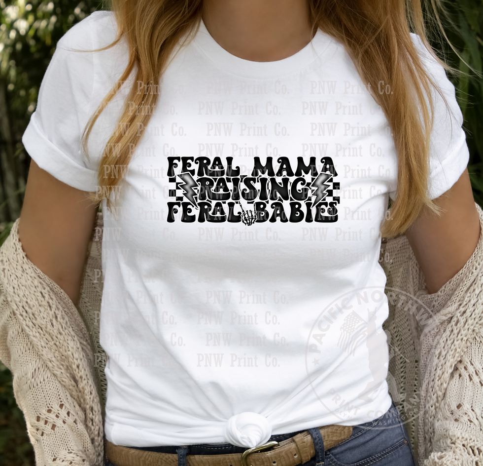 Thumbnail: Feral Mama Raising Feral Babies-DTF Transfer