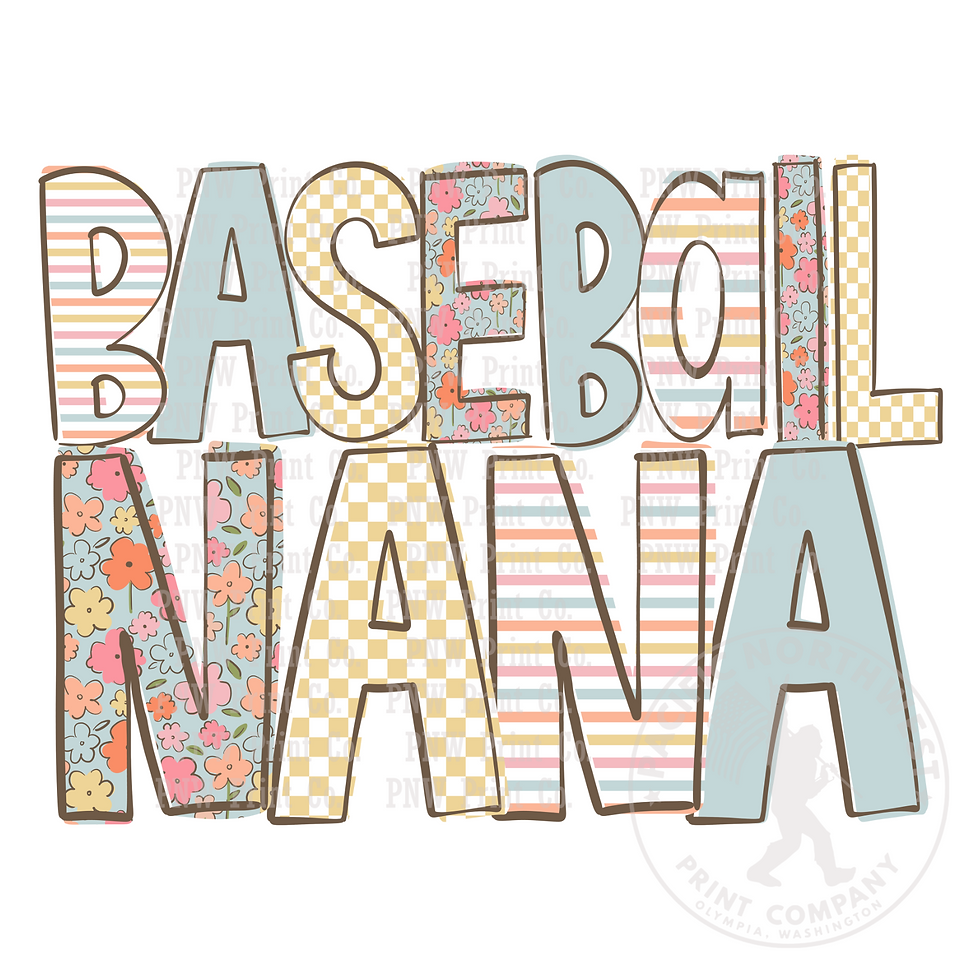 Doodle Loo Baseball Nana-DTF Transfer