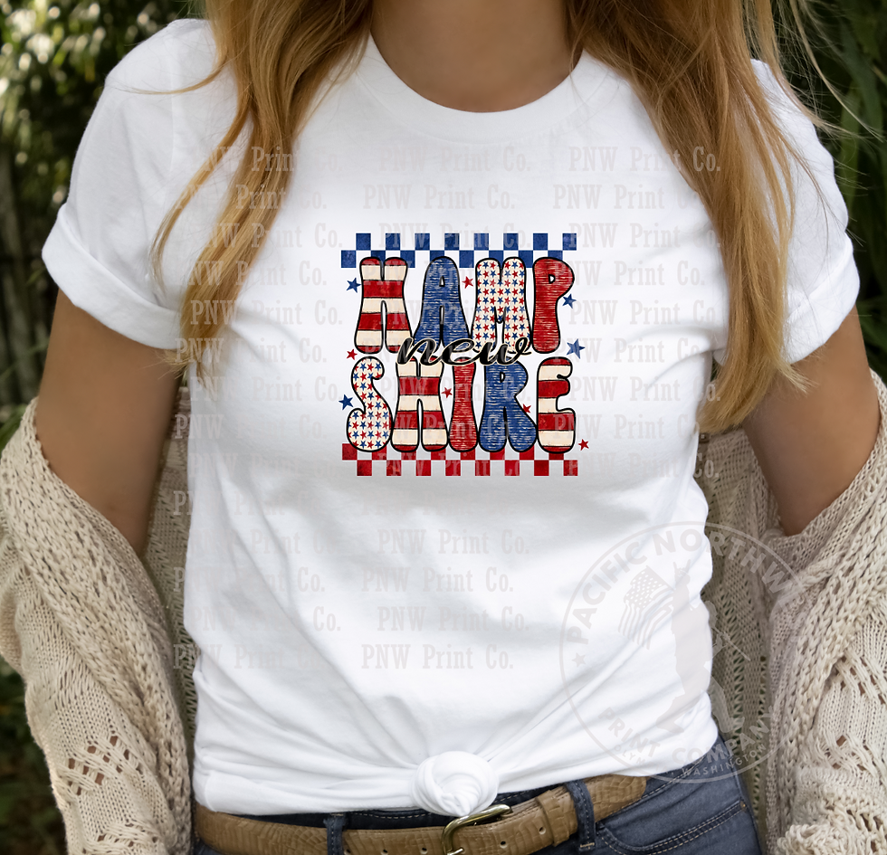 Thumbnail: Patriotic New Hampshire-DTF Transfer
