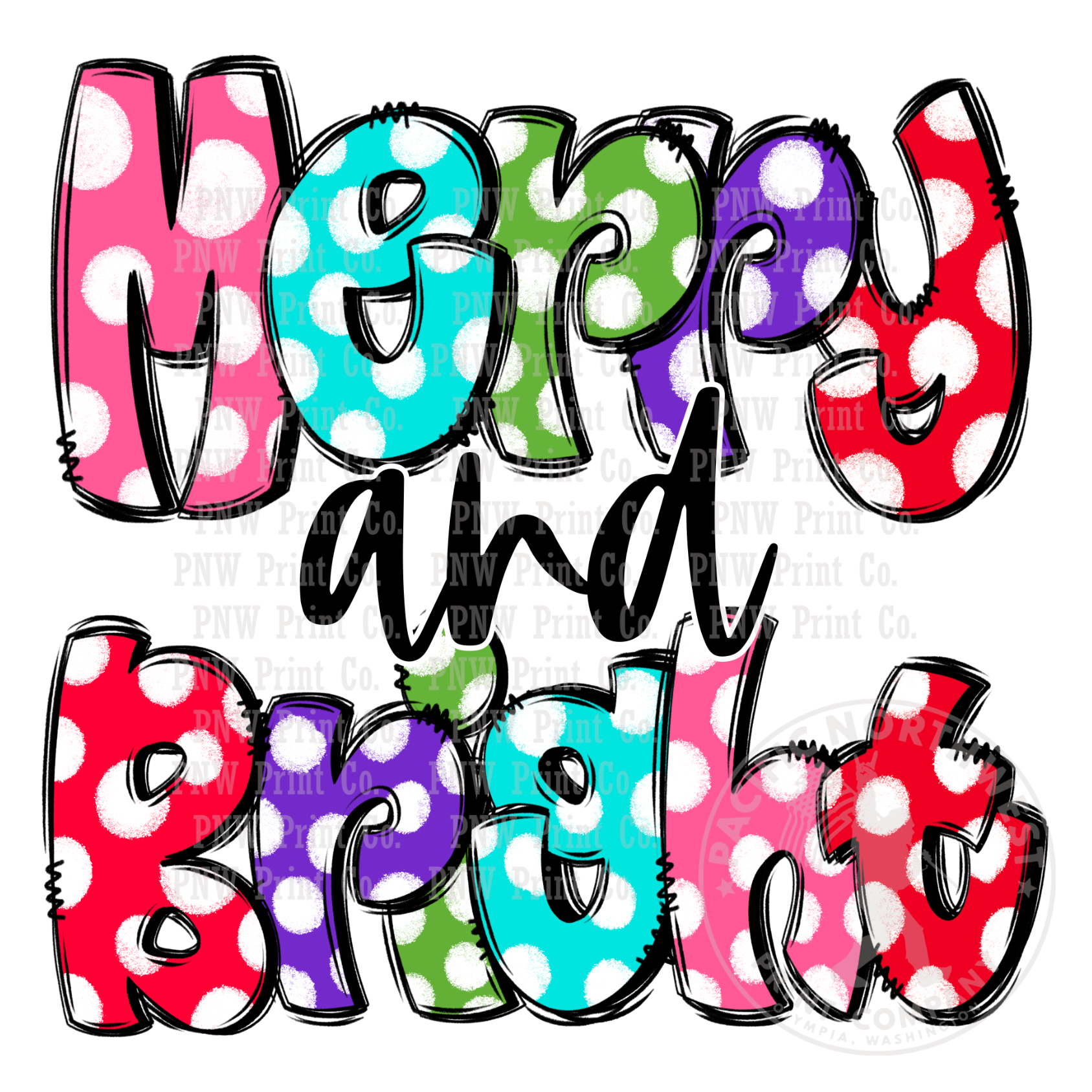 Merry And Bright 2-DTF Transfer