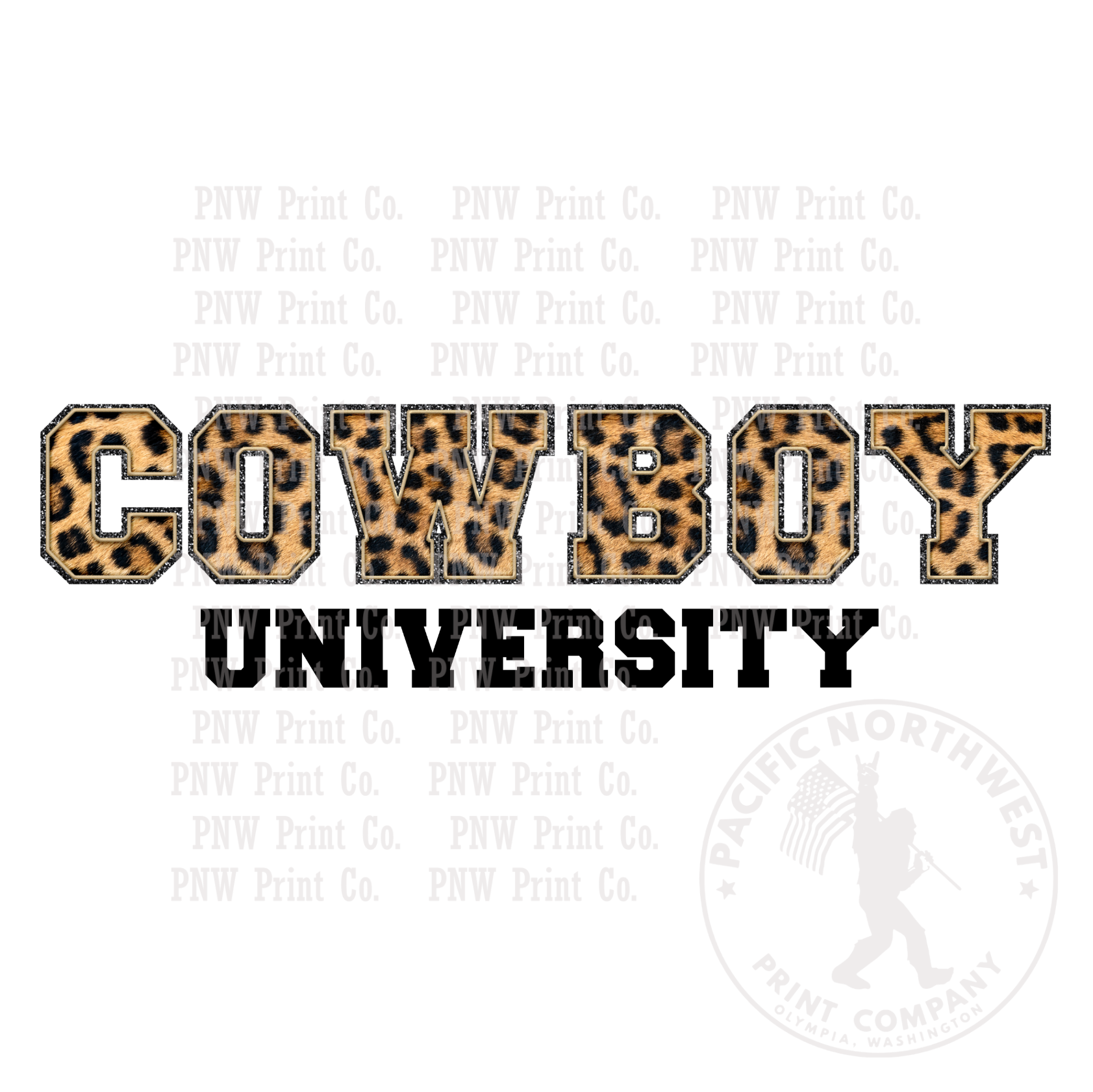 UV DTF Decal Transfer -Cowboy University