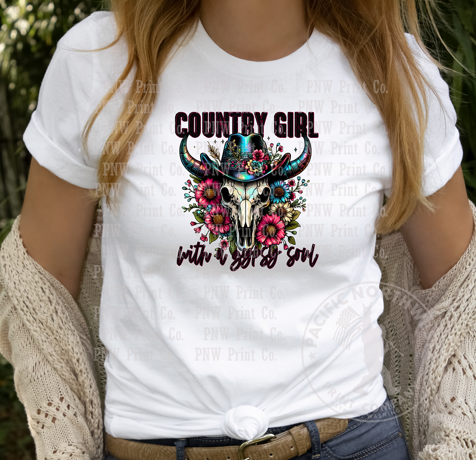 Thumbnail: Country Girl With A Gypsy Soul-DTF Transfer