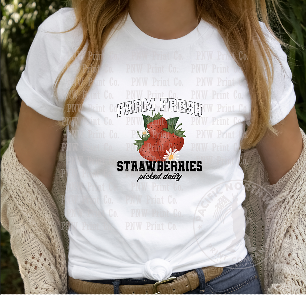 Thumbnail: Farm Fresh Strawberries-DTF Transfer