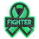 Thumbnail: Green Fighter Ribbon Faux Embroidery-DTF Transfer