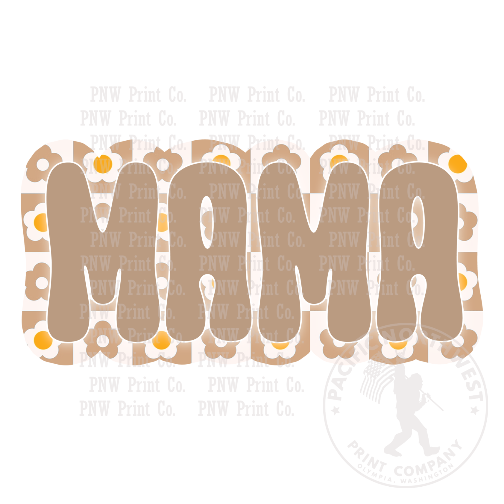 Floral Checkered Mama-DTF Transfer