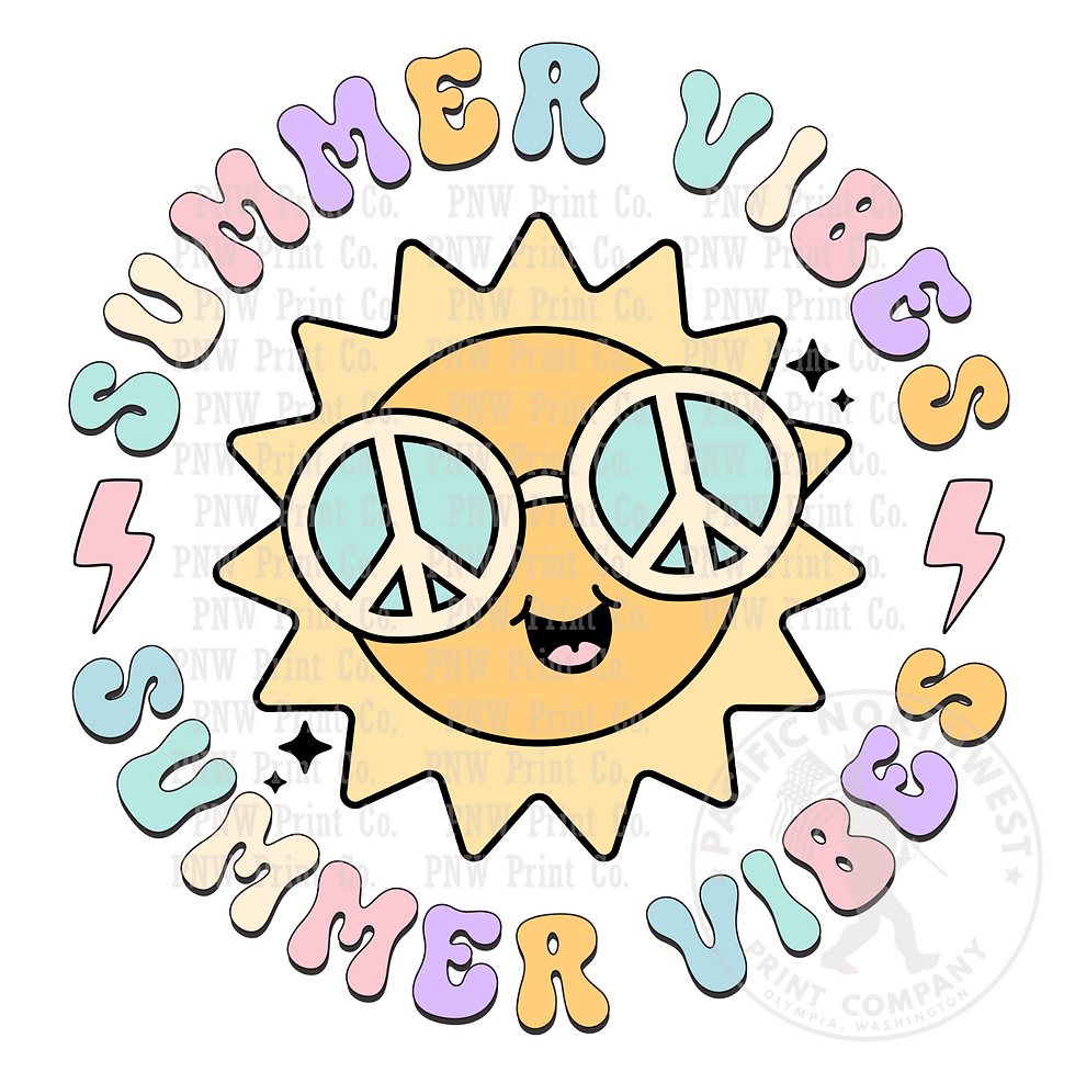 UV DTF Decal Transfer -Summer Vibes