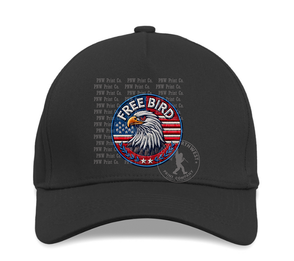 Thumbnail: Free Bird Faux Embroidery-DTF Transfer
