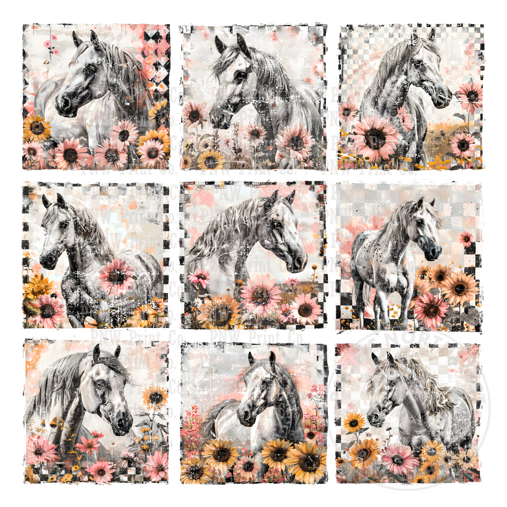 Horse Patchwork-DTF Transfer