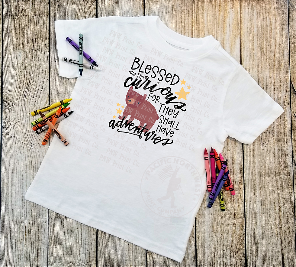 Thumbnail: Blessed Are The Curious-DTF Transfer