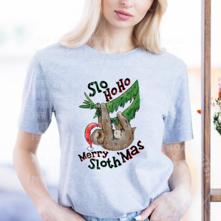 Thumbnail: SS Slo Ho Ho Merry Sloth'Mas - DTF Transfer