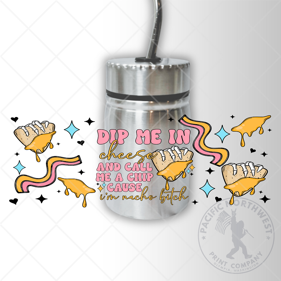 UV DTF Mini Mason Jar Wrap - Dip me in Cheese - 32