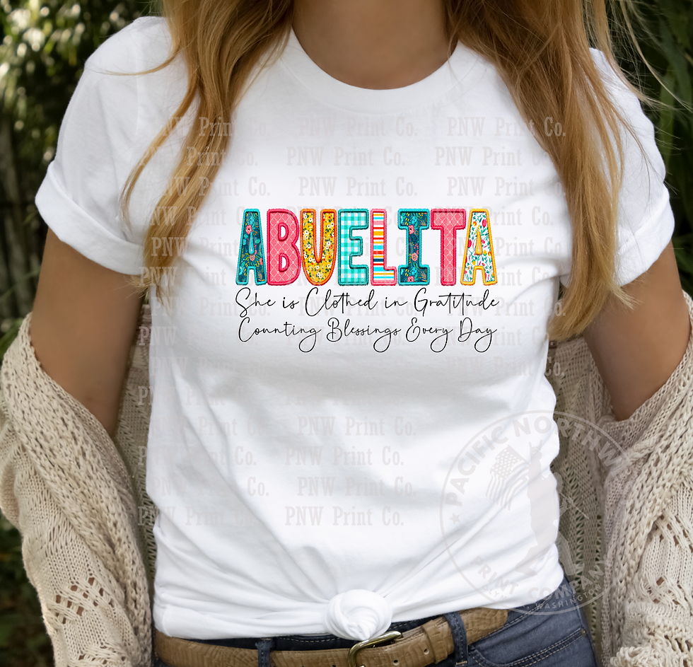 Thumbnail: Abuelita Clothed In Gratitude-DTF Transfer