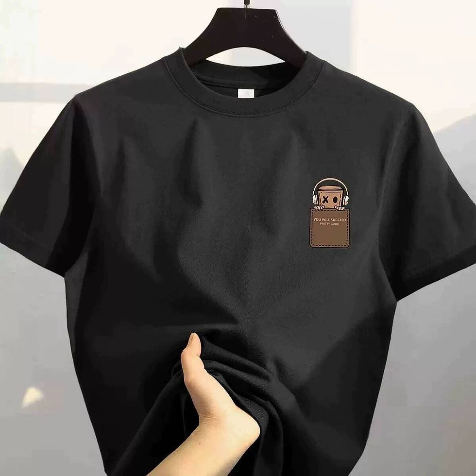 Thumbnail: American Style Vintage Fashion Simple Design Print Cotton Men T Shirt Oversized 