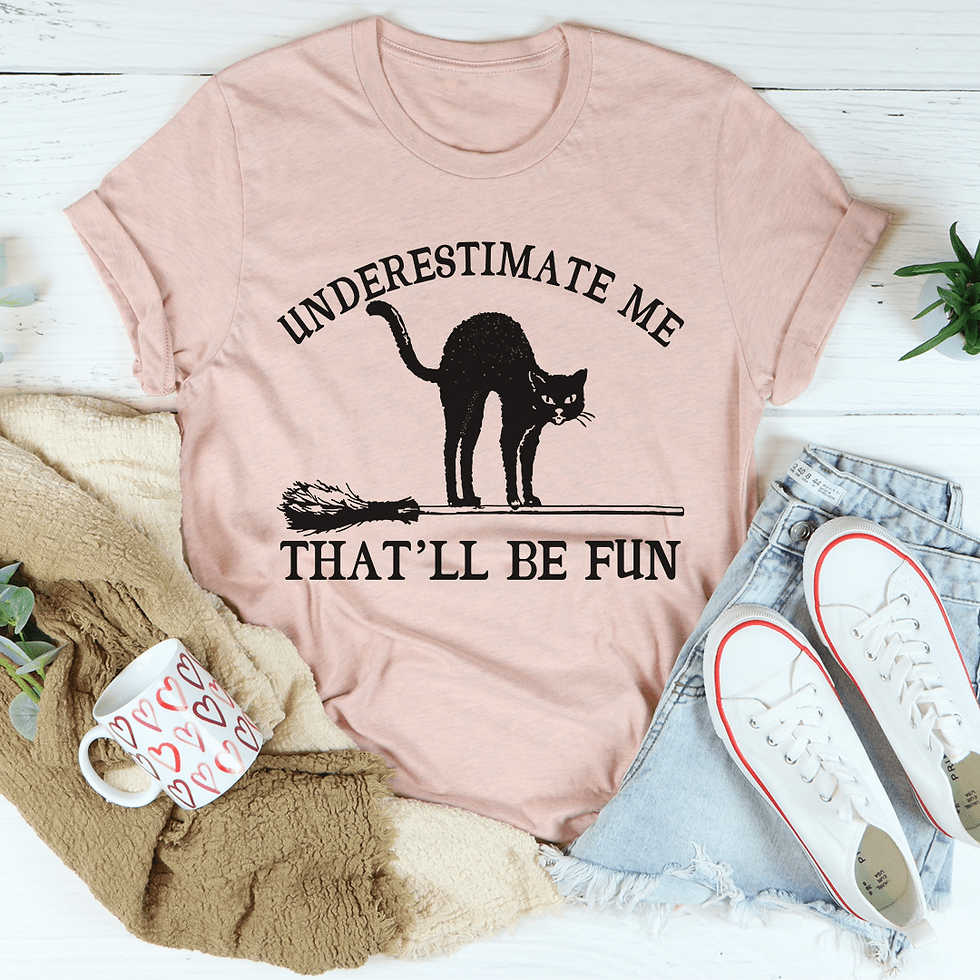Thumbnail: Underestimate Me Black Cat T-Shirt