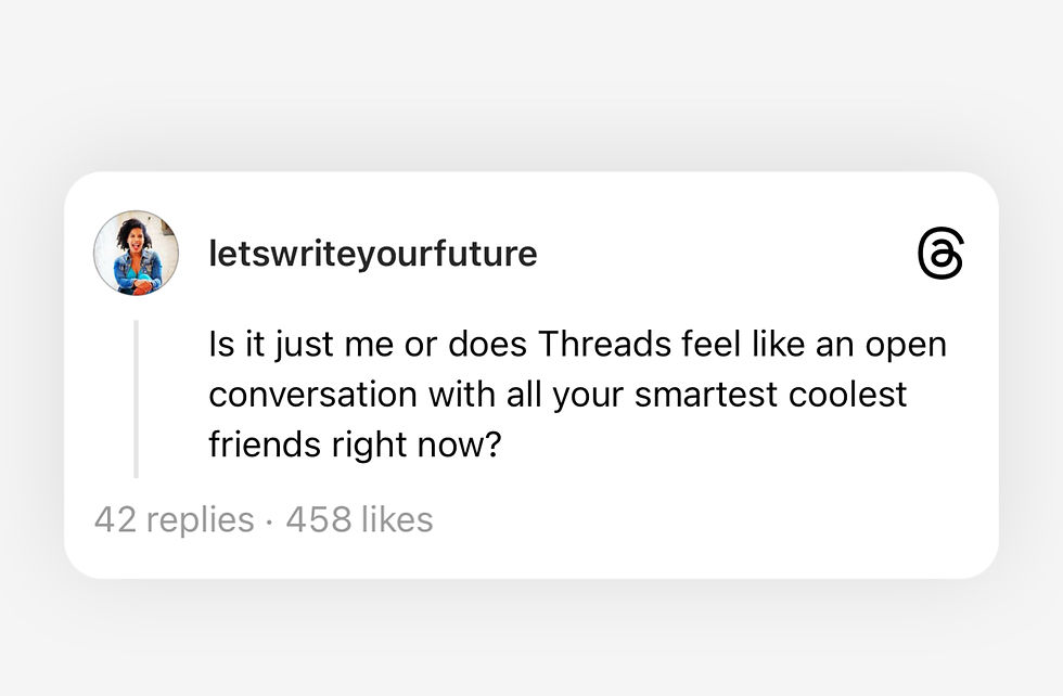 Thread from letswriteyourfuture reposted to Instagram with white background