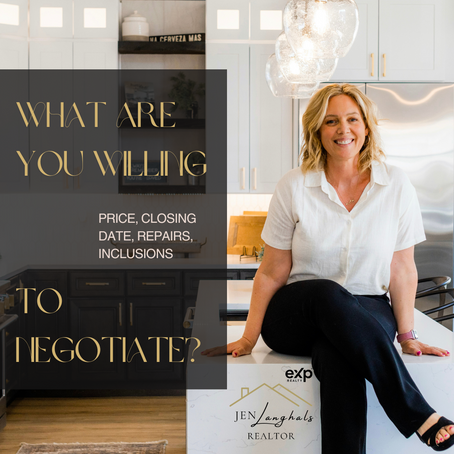 What Are You Willing To Negotiate? Price, Closing Date, Repairs, Inclusions: What Is Most Negotiable for You?