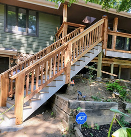 Custom cedar railing
