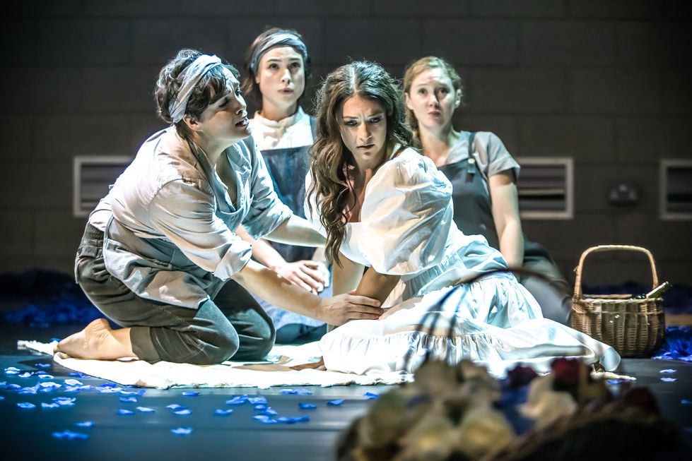 Monica McGhee as Iolanta, Rebecca Afonwy-Jones as Marta, Lara Muller as Brigitte and Bethany Horak-Hallet as Laura