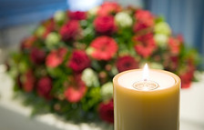 Candle-Coffin-Flowers