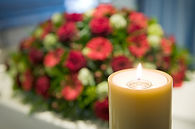 Candle-Coffin-Flowers