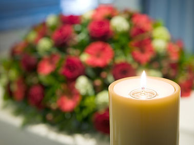 Candle-Coffin-Flowers