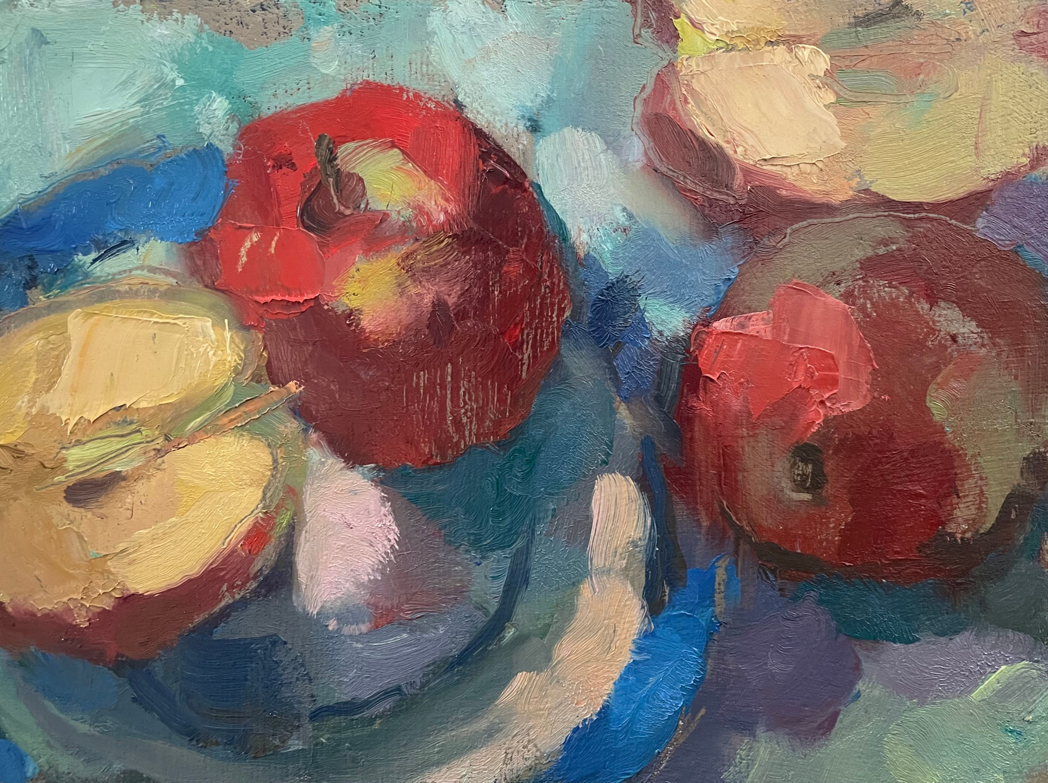 Apples and Blue Plate