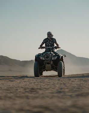 ATV riding in the desert