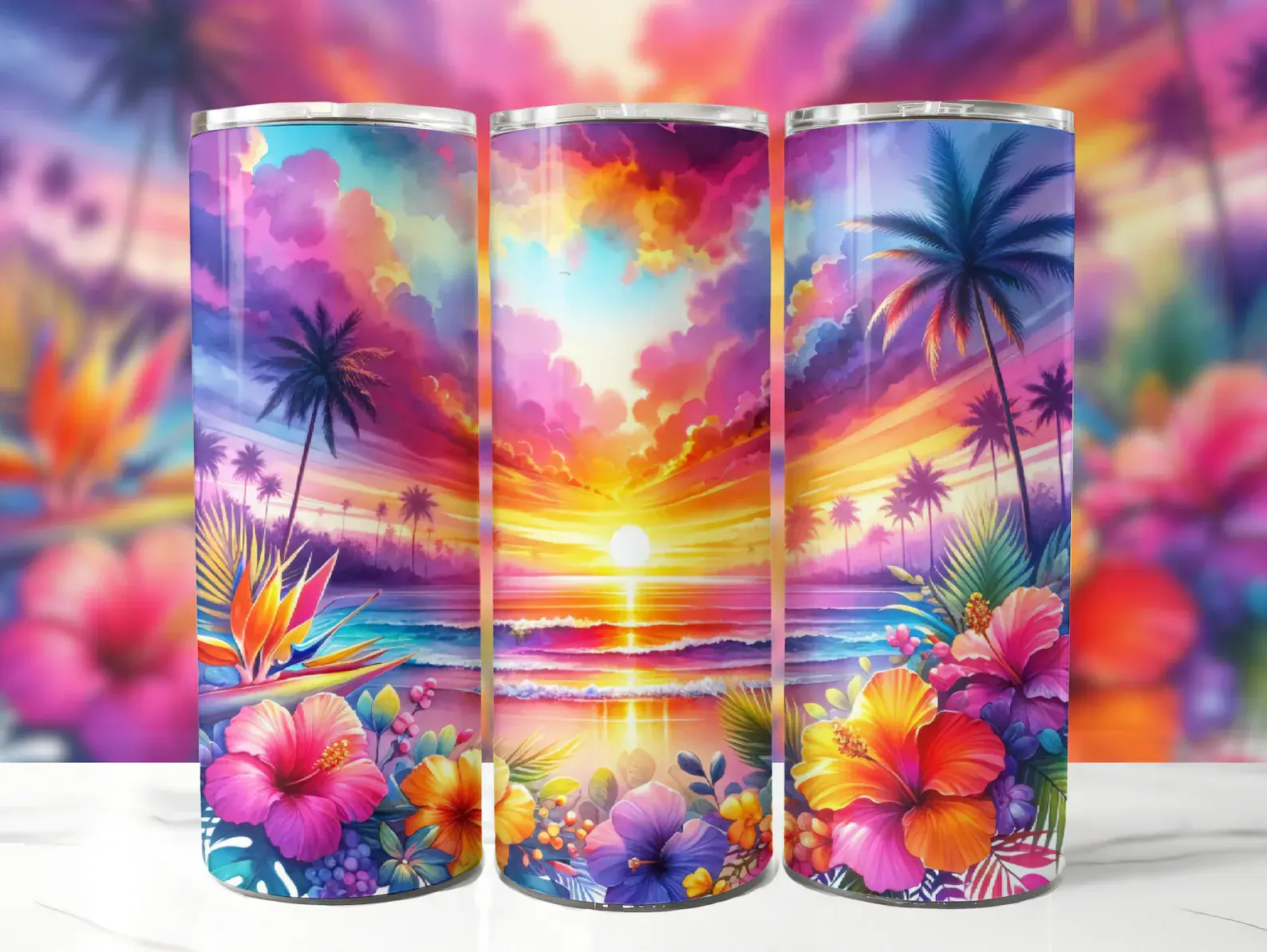 Floral sunset