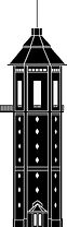 Logo van Hotel en Restaurant De Watertoren in Dordrecht, met een afbeelding van de historische watertoren.