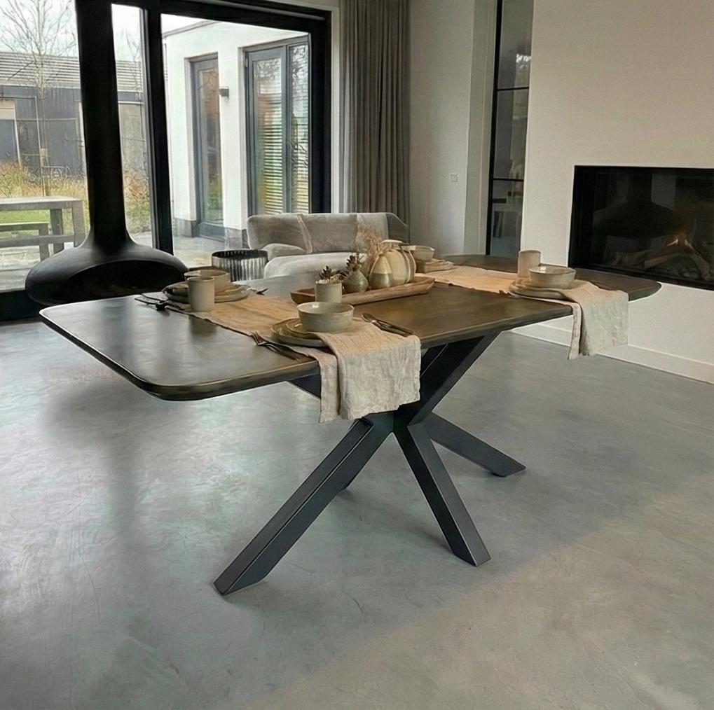 Eettafel Rechthoekig Brons – Orion volledig zichtbaar