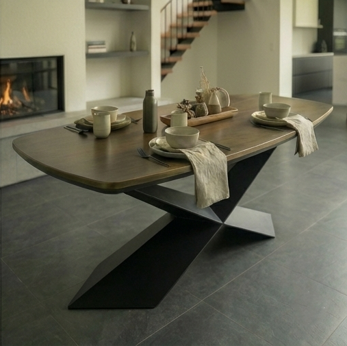 Thumbnail: Gedekte eettafel Deens Ovaal Brons – Space in sfeervolle setting