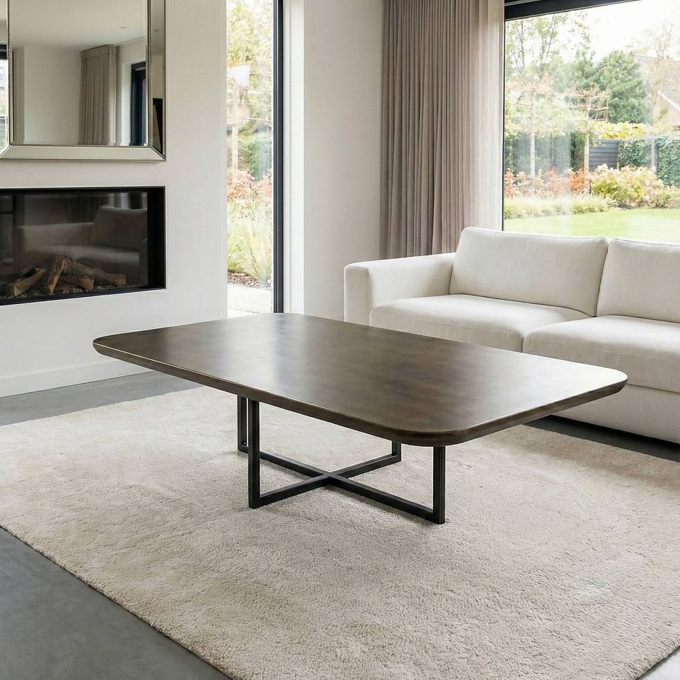 Salontafel Rechthoekig Brons – Vincenza volledig zichtbaar zonder styling