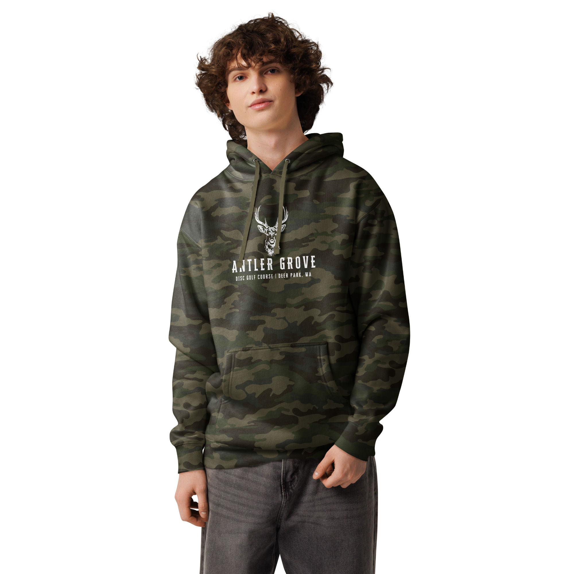 Unisex Heavyweight Hooded Sweatshirt | AG White on Camo