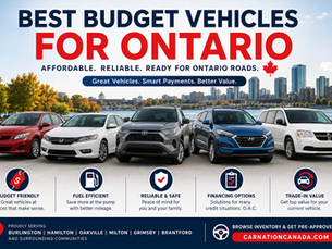 The best budget vehicles for Ontario drivers balance purchase price, fuel economy, insurance, reliability, financing comfort, and everyday practicality.    Finding the best budget vehicles for Ontario is about more than choosing the lowest sticker price. A good budget vehicle should fit your daily drive, handle four-season roads, keep fuel and maintenance costs reasonable, and work with a payment that feels comfortable month after month.