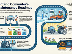 A practical, Ontario-friendly car maintenance checklist you can actually follow—so your vehicle stays safe, reliable, and easier on your monthly budget.  If you’re commuting the QEW/403 corridor from Burlington into Hamilton or over to Oakville and Mississauga, you already know our weather and road salt don’t play nice with cars.