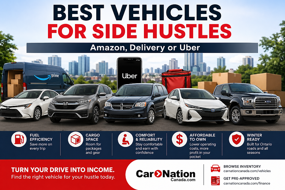 The best vehicles for side hustles balance fuel economy, cargo space, passenger comfort, reliability, and affordable financing options for delivery and rideshare work. If you are using your vehicle to earn extra income, the “best” choice is not always the biggest, newest, or most expensive one. The right side-hustle vehicle depends on what you plan to do: parcel delivery, food delivery, rideshare driving, courier work, small-business hauling, or a mix of everything.