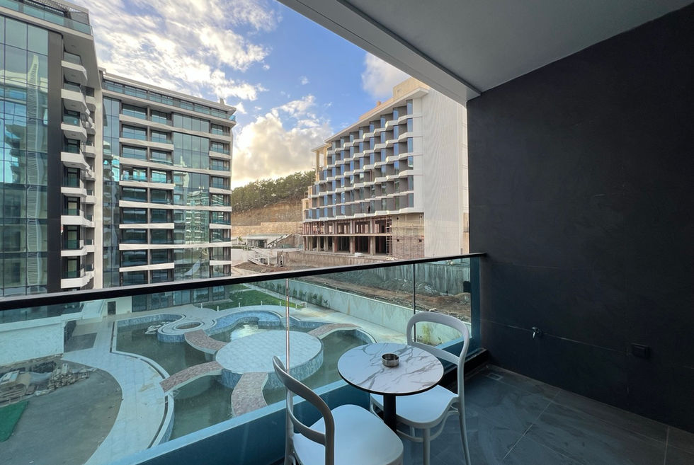 furnished 1+1 apartment interior in Exclusive New Level Premium Avsallar Alanya