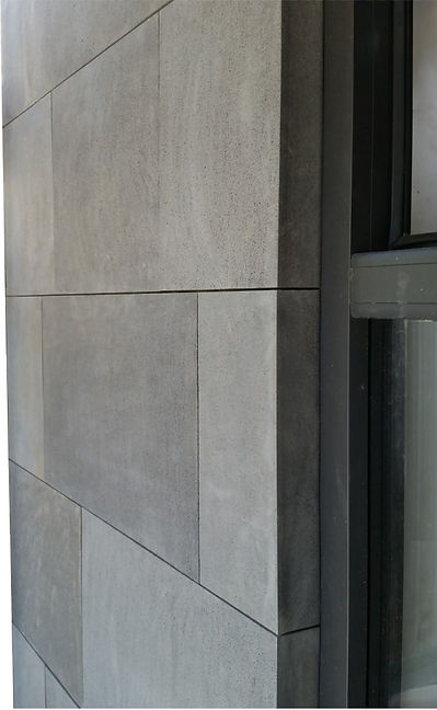 Basalt stone wall cladding - EcoSmart Stone window return setback detail